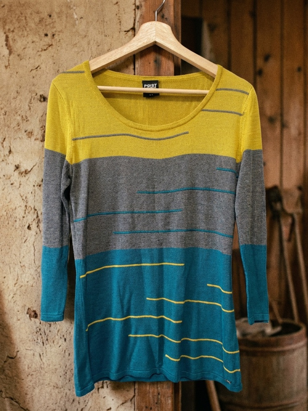 Point Zero Mustard Yellow Knit Top